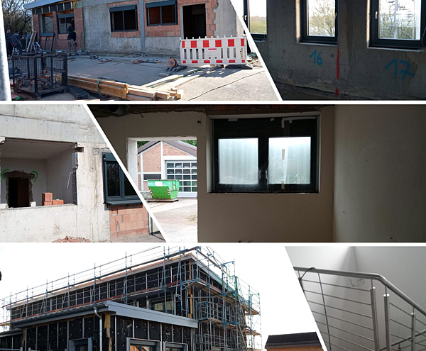 Betriebsgebäude während der Sanierung 