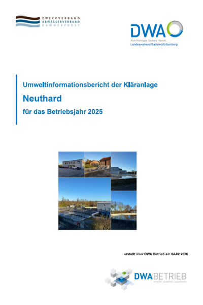 Umweltinformationsbericht der Kläranlage Neuthard für das Betriebsjahr 2025